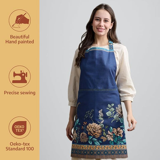 Maison d' Hermine 100% Cotton Apron for women with Pocket Kitchen Chef Apron for Men Cooking Spring Summer