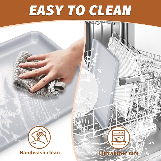 Ceramic Nonstick Baking Pan and Air Fryer Basket set,Naturally Slick Ceramic Coating Sheet Baking Pan and Stainless Steel Cooling Rack Set,Non-Toxic,PTFE&PFOA Free-Perfect for Baking, Roasting