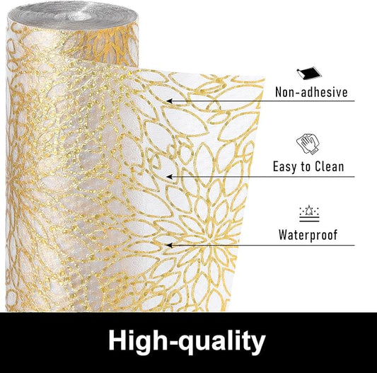 CooyesFridge Liners Shelf Liner for Kitchen Cabinets Refrigerator Liners Waterproof & Oil-Proof Kitchen Cupboard Liner Non Adhesive Drawer Mats EVA Material for Shelves(11.8" W x 360" L)