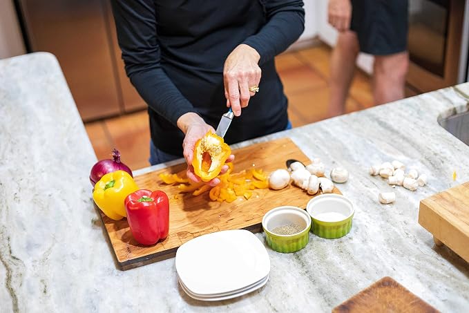 DURA LIVING 2-Piece Premium Kitchen Knife Set - Ultra-Sharp 5" Utility Knife & 3.5" Paring Knife, High Carbon Stainless Steel, Forged for Precision, Multipurpose Cooking Knives with Ergonomic Handles