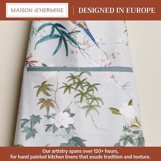 Maison d' Hermine 100% Cotton Apron for women with Pocket Kitchen Chef Apron for Men Cooking Spring Summer
