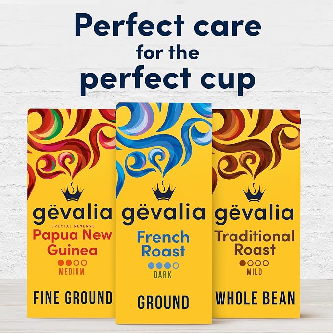 Gevalia French Roast Dark Roast Ground Coffee, 12 oz Bag