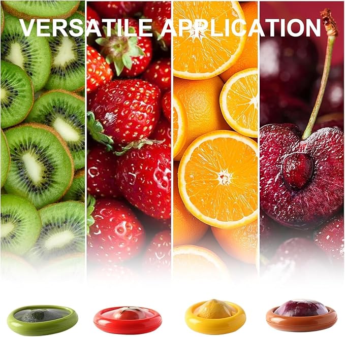 Set of 8 Fresh Food Containers, Fresh Pod, Reusable Silicone Storage Pods for Avocado, Onions, Tomatoes, Garlic – Anti-Oxidation for Fridge, Send Goods from Local Warehouse