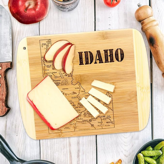Totally Bamboo A Slice of Life Idaho State Serving and Cutting Board, 11" x 8.75"