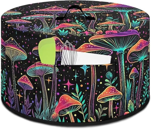 Mushroom Pattern Slow Cooker Cover Protection Crock Fits for Most 6-8 Quart Oval Slow Cooker Dustproof Small Appliance Accessories Decor