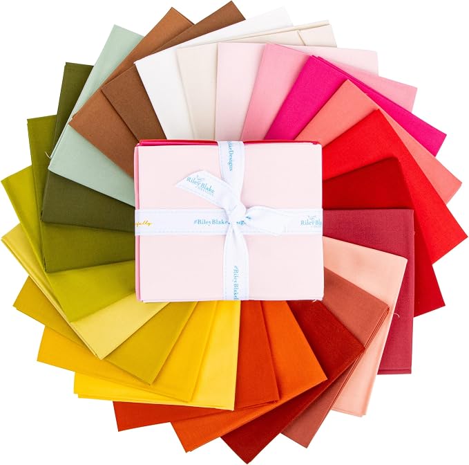 Confetti Cotton Solids Warm 24 Fat Quarters Riley Blake Designs FQ-WAR120-24