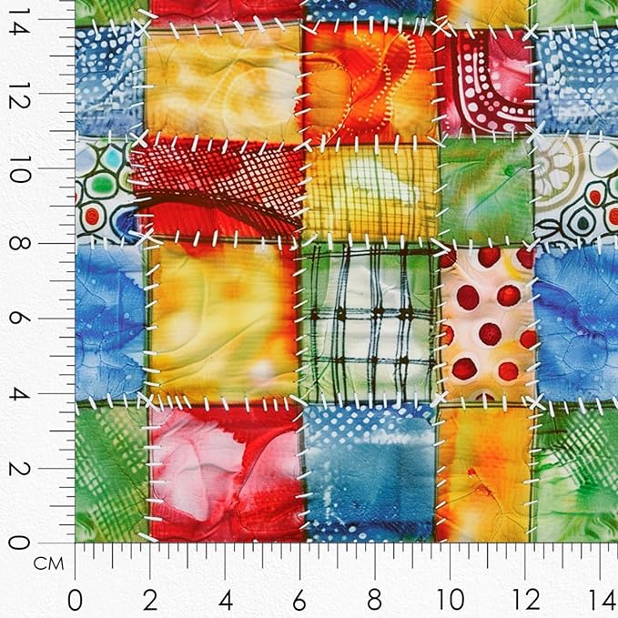 Fruit Patchwork Cotton Fabric Panel β 6 Fruit Designs (10Γ10 inch Each) + Bonus Patchwork Sheet 29.5Γ19.6 inch, 100% Cotton 140 GSM