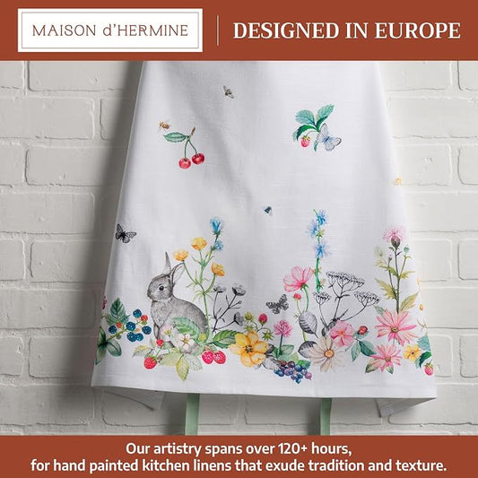 Maison d' Hermine 100% Cotton Apron for women with Pocket Kitchen Chef Apron for Men Cooking Spring Summer