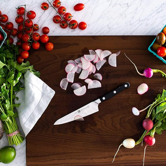 ZWILLING Pro 5.5-inch Razor-Sharp German Prep Knife, Made in Company-Owned German Factory with Special Formula Steel perfected for almost 300 Years, Dishwasher Safe