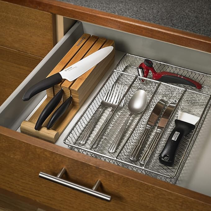 Kyocera’s Revolution 4-Piece Ceramic Knife Set: Ceramic Chef Knife For Your Cooking Needs, 7" Chef's Santoku, 5.5" Santoku, 4.5" Utility & 3" Paring Knives, Black/White