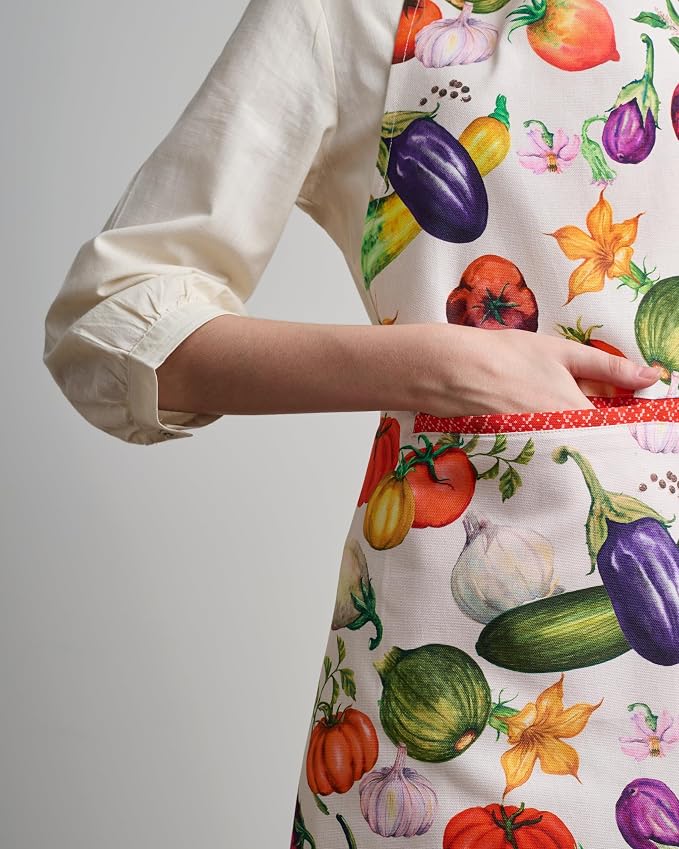 Maison d' Hermine 100% Cotton Apron for women with Pocket Kitchen Chef Apron for Men Cooking Spring Summer