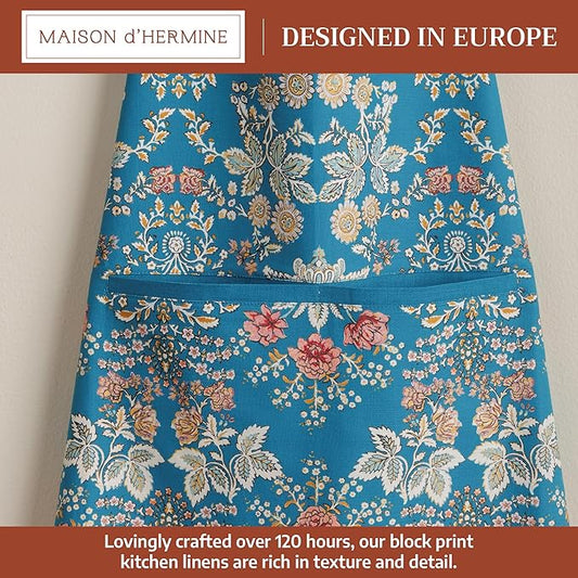 Maison d' Hermine 100% Cotton Apron for women with Pocket Kitchen Chef Apron for Men Cooking Spring Summer