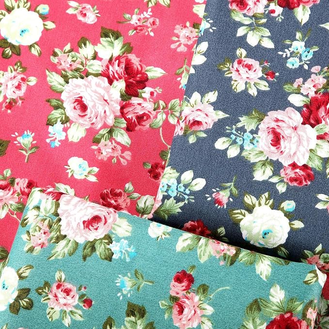 Nodsaw 14-Piece Vintage Floral Fat Quarters Fabric Bundles - 18" x 22" Pre-Cut 100% Cotton Quilting Fabric - Retro Floral Prints Material for Sewing, Quilting, and DIY Crafts
