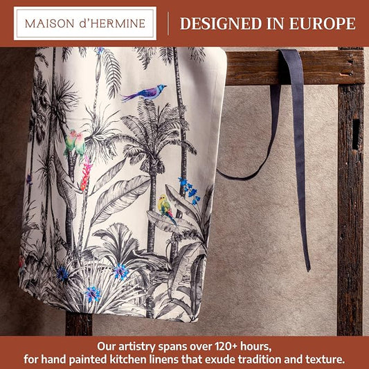 Maison d' Hermine 100% Cotton Apron for women with Pocket Kitchen Chef Apron for Men Cooking Spring Summer