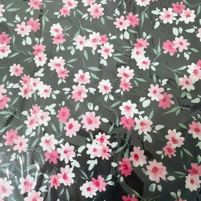 Light Weight Natural Cotton Fabric by the Yard DIY Making Supplies Quilting Patchwork Fabric Fat Quarter Bundles DIY for Quilting Cotton Patchwork Cushions (Small red Black Flowers, 1 Yard)