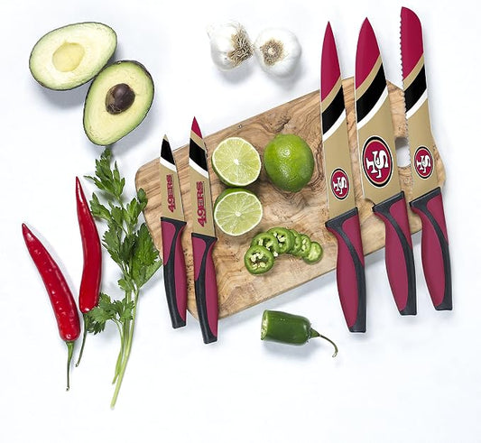 The Sports Vault NFL San Francisco 49ers 5-Piece Kitchen Knife Set