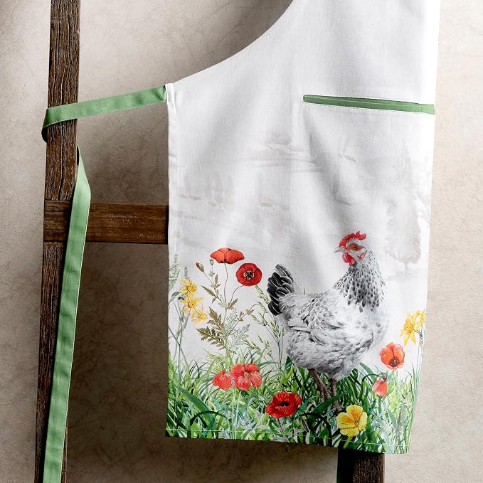 Maison d' Hermine 100% Cotton Apron for women with Pocket Kitchen Chef Apron for Men Cooking Spring Summer