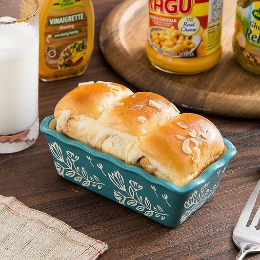 Mini Loaf Pan Bread Pan Ceramic Loaf Pans for Baking Bread Mini Bread Loaf Pans 4-Pieces Bread Baking Pan