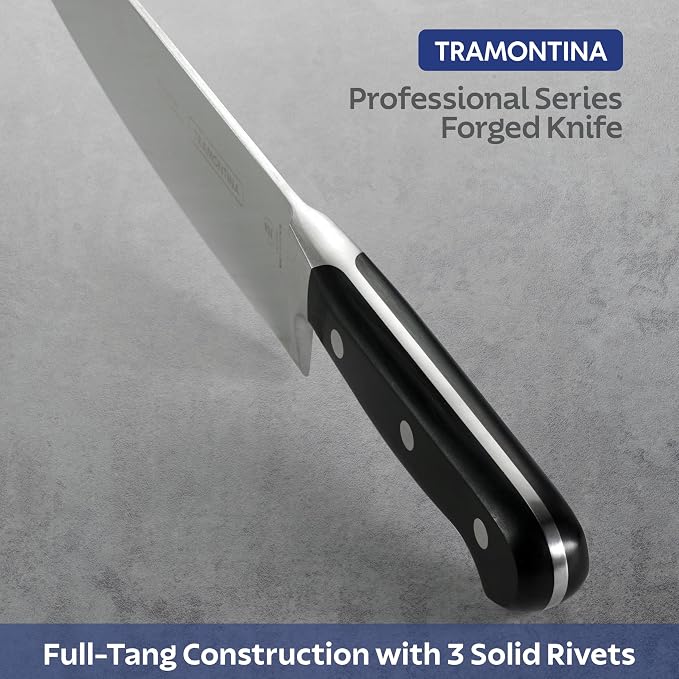 Tramontina Pro Series Forged 8-Inch Carving Knife, Stain-free High-Carbon Steel Kitchen Knives for Slicing Brisket and other Meats