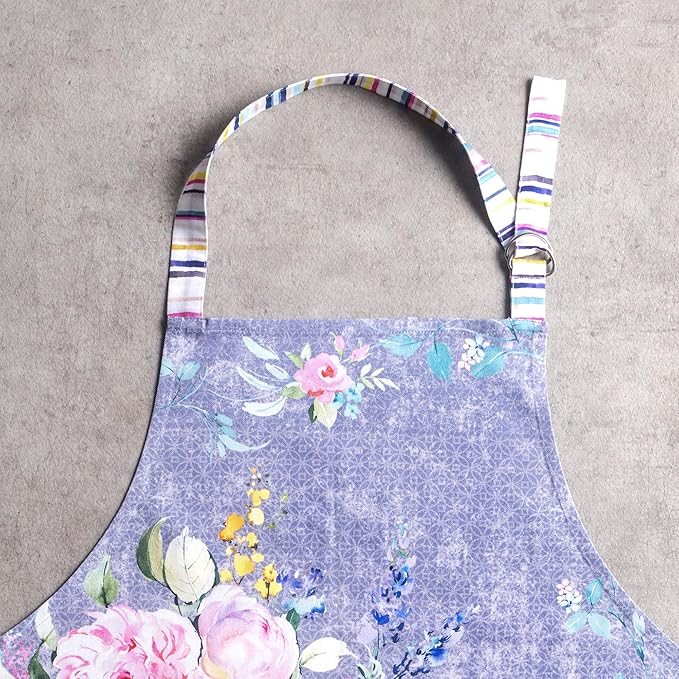 Maison d' Hermine 100% Cotton Apron for women with Pocket Kitchen Chef Apron for Men Cooking Spring Summer