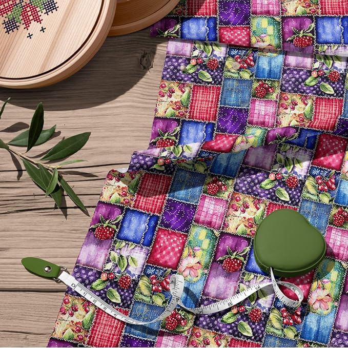 100% Cotton Fabric by the Yard – Turkish Quality Quilting & Sewing Fabric, 1 Yard x 1.69 Yards Wide, Patchwork Cotton for Crafts