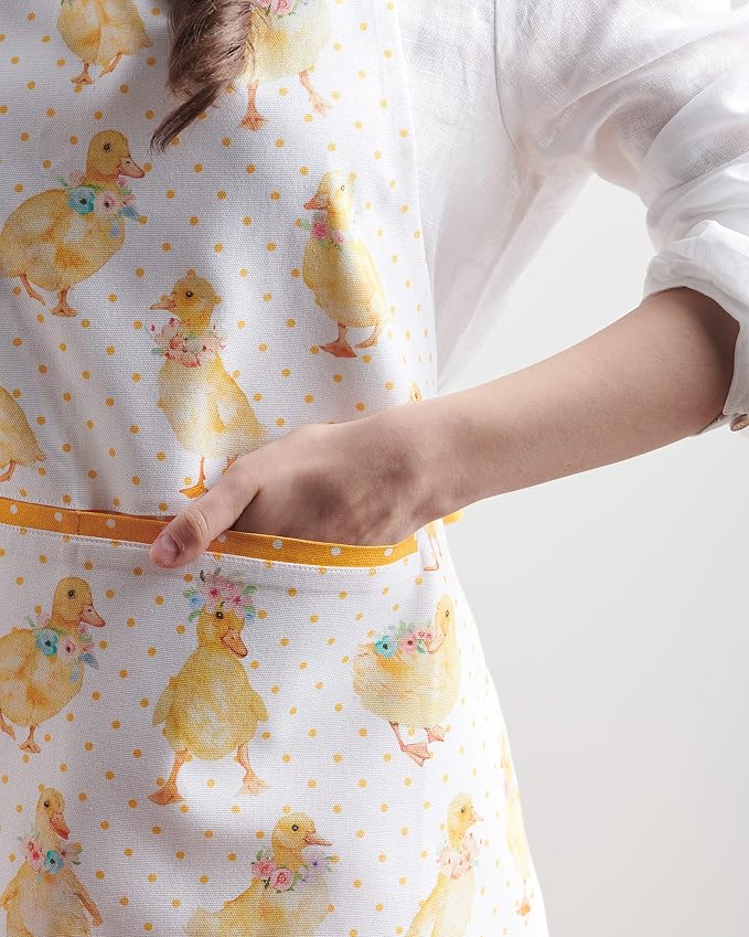 Maison d' Hermine 100% Cotton Apron for women with Pocket Kitchen Chef Apron for Men Cooking Spring Summer