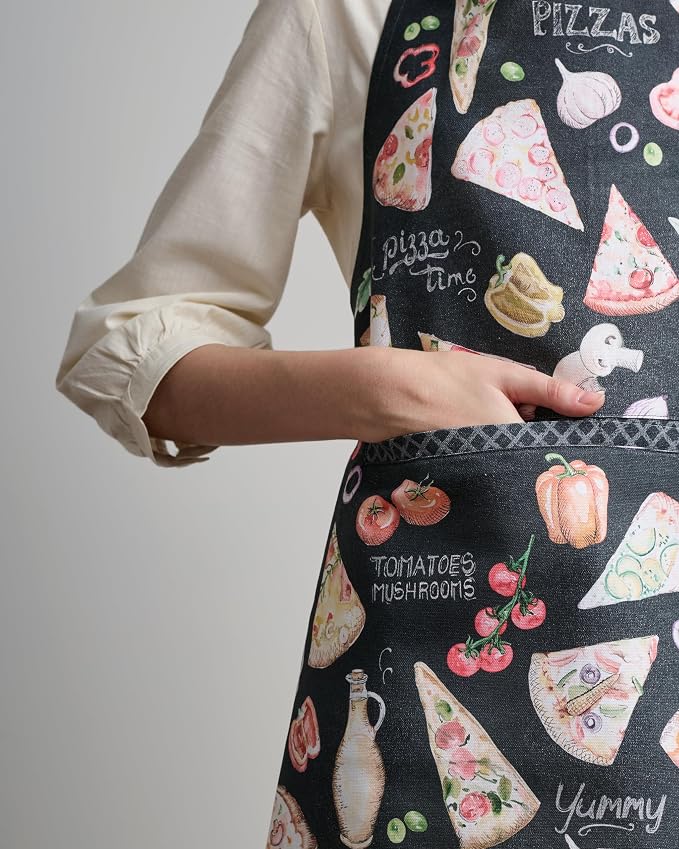 Maison d' Hermine 100% Cotton Apron for women with Pocket Kitchen Chef Apron for Men Cooking Spring Summer