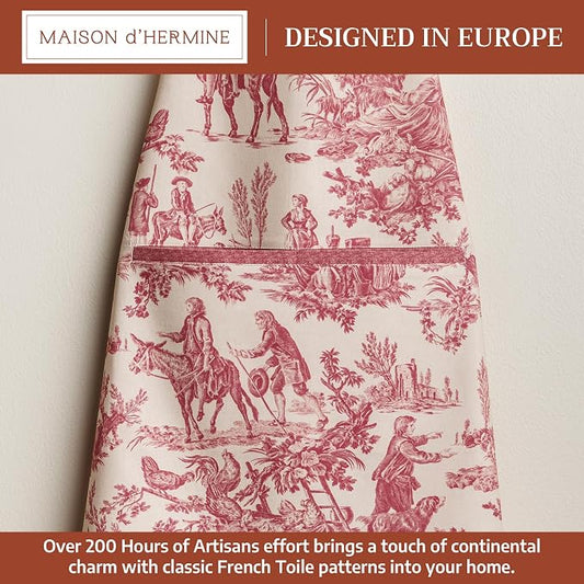 Maison d' Hermine 100% Cotton Apron for women with Pocket Kitchen Chef Apron for Men Cooking Spring Summer
