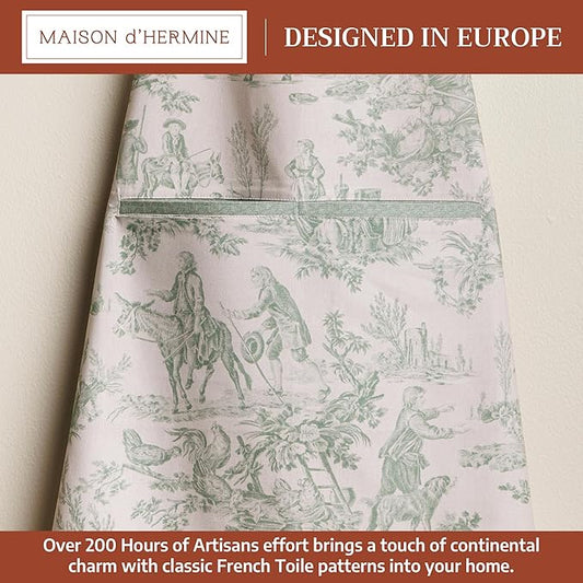 Maison d' Hermine 100% Cotton Apron for women with Pocket Kitchen Chef Apron for Men Cooking Spring Summer