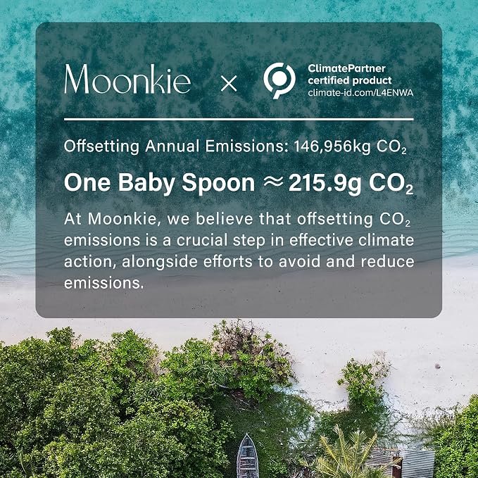 Moonkie Silicone Baby Spoons Set of 4, Toddler Spoons for Self Feeding 6 Months, Two Sizes Feeding Spoons for First Stage 4+ Months, Infant, Baby Utensils with Case, Bendable, Chewproof & Boil-proof