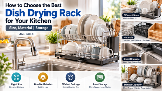 Learn how to choose the best dish drying rack for your kitchen. Compare sizes, materials, drainage, storage capacity, and space-saving designs for everyday use.