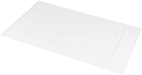 Amazon Basics Non-Slip Cotton Bath Mat, 100% Cotton Absorbent, Machine Washable, 31" L x 20" W, Bright White