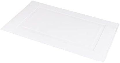 Amazon Basics Non-Slip Cotton Bath Mat, 100% Cotton Absorbent, Machine Washable, 31" L x 20" W, Bright White