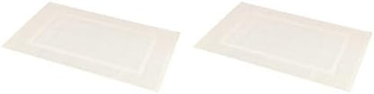 Amazon Basics Banded Bathroom Bath Rug Mat, Machine Washable, Super Absorbent, 100% Cotton, 20" W x 31" L, Cream (Pack of 2)