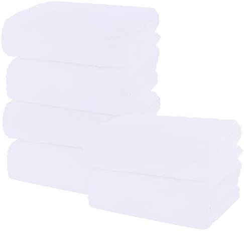 MOONQUEEN 6 Pack Premium Bath Towel Set - Quick Drying - Microfiber Coral Velvet Highly Absorbent Towels - Multipurpose Use as Bath Fitness, Bathroom, Shower, Sports, Yoga Towel (White)