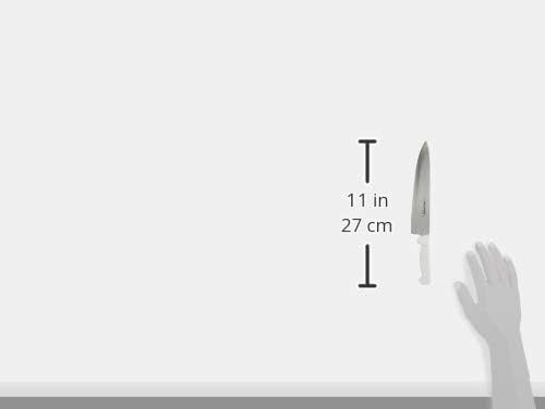 Dexter-Russell 10” Cook’s Knife – P94802, High-Carbon Stainless Steel Blade, Ergonomic White Handle, Hand-Honed Edge for Precision Slicing – Basics Series, Made in USA