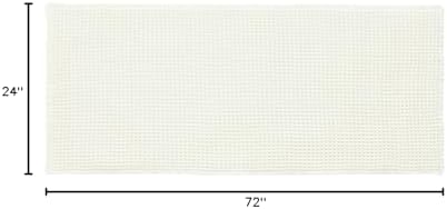 TYUU Cream White Waffle Runner Rug Bathroom, Long Boho Bath Mat, 72x24