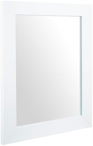 Ruomeng Wall Mirror Rectangle Decorative Mirror 12x16 Inch, White