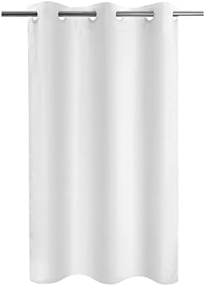 River Dream No Hook Stall Shower Curtain or Liner Microfiber White, 48x74