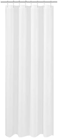 N&Y HOME Fabric Shower Curtain Liner Long Stall Size 48 x 78 inches, White