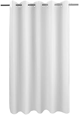 River Dream No Hook Hotel Cloth Shower Curtain White, Standard Size