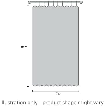 Mrs Awesome 82x74 Wide Shower Curtain Liner with Magnets, Clear