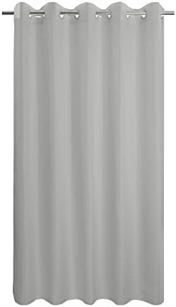 River Dream Extra Long Shower Curtain No Hooks or Liner Needed, Grey
