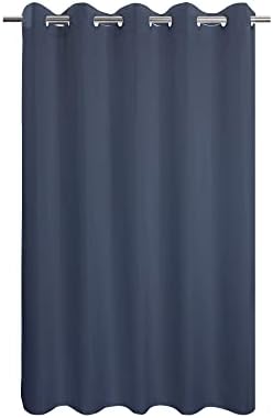 River Dream No Hook Hotel Cloth Shower Curtain Navy Blue, Standard Size