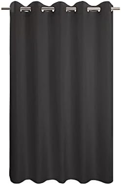 River Dream No Hook Hotel Cloth Shower Curtain Black, Standard Size