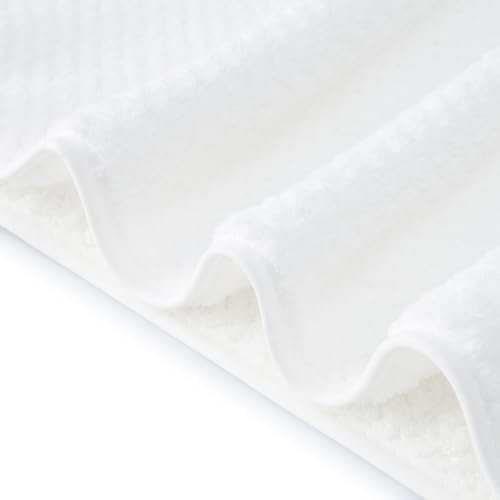MaopaoBeauty Washcloth Set for Bathroom - Quick Drying - Ultra Soft Microfiber Absorbent Towel for Bath Fitness, Gym, Shower, Hotel, and Spa - 13x13 Inch | Set of 6, White