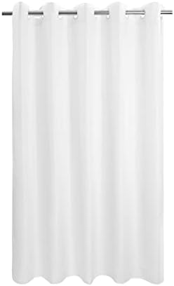 River Dream No Hook Long Shower Curtain or Liner Microfiber White, 71x80