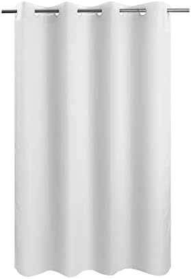 River Dream No Hook Stall Shower Curtain or Liner Microfiber White, 60x74