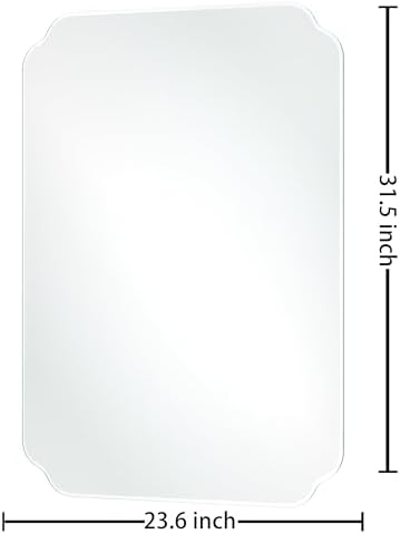 24x32 Inch Bathroom Mirrors for Over Sink, Frameless Mirrors for Wall