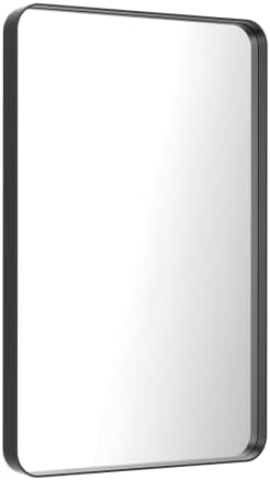 LOAAO 24X36 Inch Black Bathroom Mirror Metal Framed